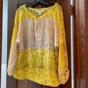 Diane von Furstenberg (DVF) floral silk blouse